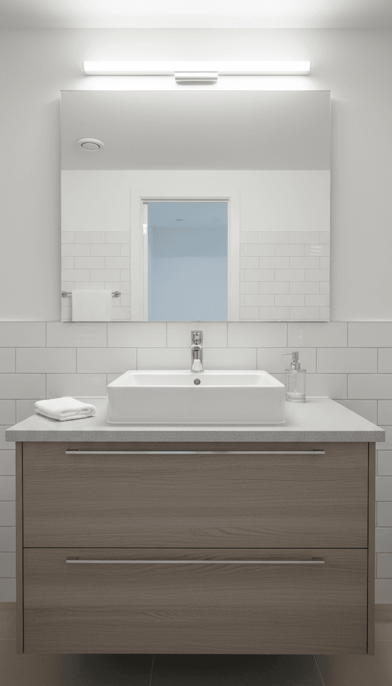 Updated bathroom with modern fixtures and clean surfaces