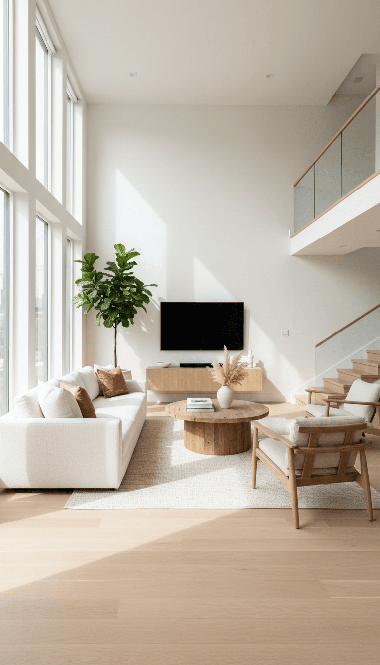 Living room with natural light and comfortable seating