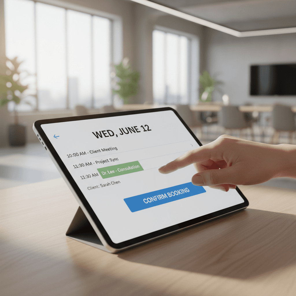 Online calendar booking interface